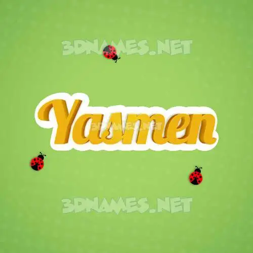 yasmen in Ladybugs style - 3D name wallpaper yasmen in Ladybugs style - 3D name wallpaper