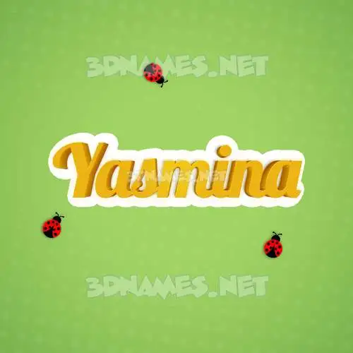 yasmina in Ladybugs style - 3D name wallpaper
