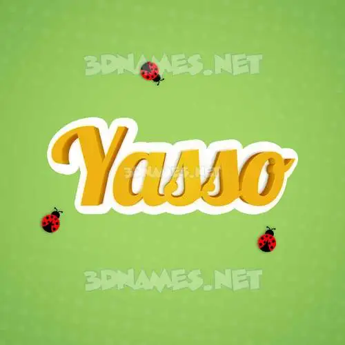 yasso in Ladybugs style - 3D name wallpaper yasso in Ladybugs style - 3D name wallpaper