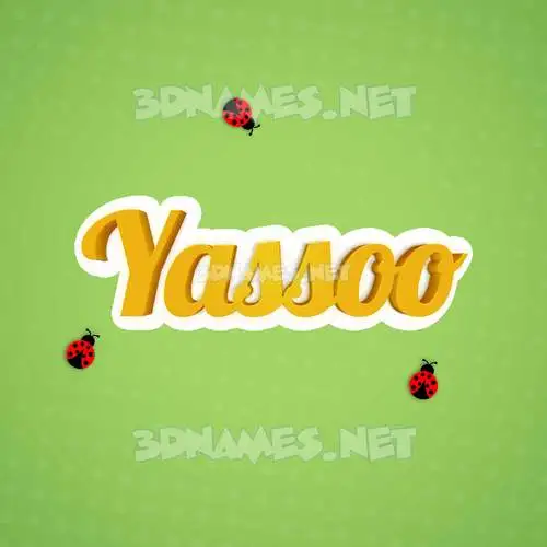 yassoo in Ladybugs style - 3D name wallpaper