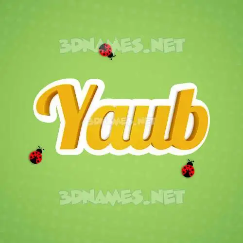yaub in Ladybugs style - 3D name wallpaper yaub in Ladybugs style - 3D name wallpaper