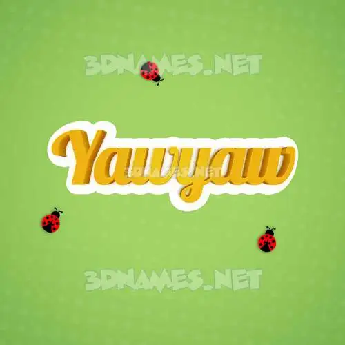 yawyaw in Ladybugs style - 3D name wallpaper