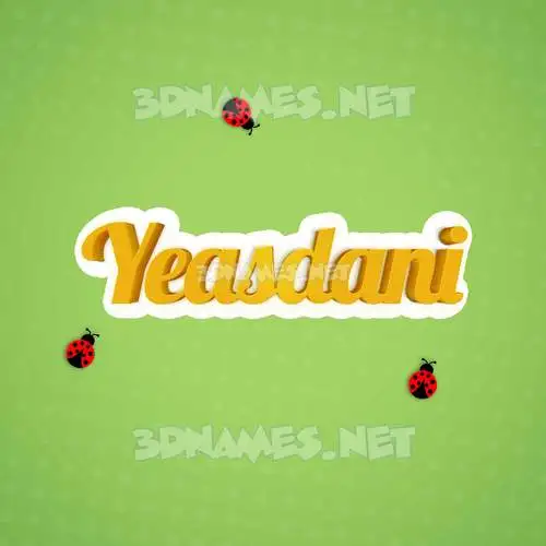 yeasdani in Ladybugs style - 3D name wallpaper yeasdani in Ladybugs style - 3D name wallpaper