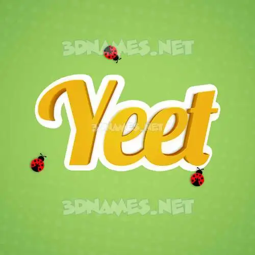 yeet in Ladybugs style - 3D name wallpaper yeet in Ladybugs style - 3D name wallpaper