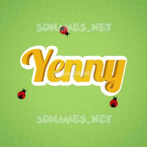 yenny in Ladybugs style - 3D name wallpaper yenny in Ladybugs style - 3D name wallpaper