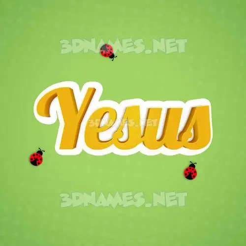 yesus in Ladybugs style - 3D name wallpaper yesus in Ladybugs style - 3D name wallpaper