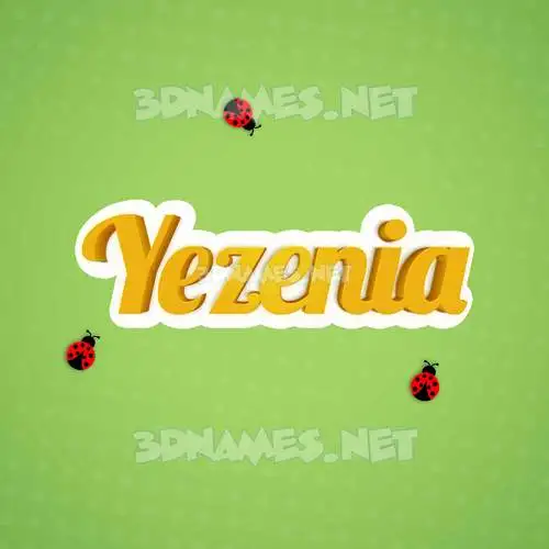 yezenia in Ladybugs style - 3D name wallpaper yezenia in Ladybugs style - 3D name wallpaper