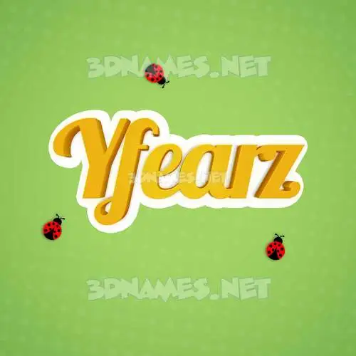 yfearz in Ladybugs style - 3D name wallpaper yfearz in Ladybugs style - 3D name wallpaper