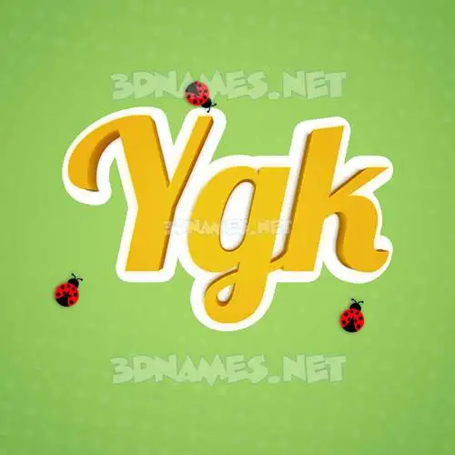 ygk in Ladybugs style - 3D name wallpaper ygk in Ladybugs style - 3D name wallpaper