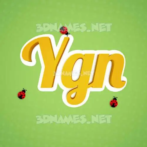 ygn in Ladybugs style - 3D name wallpaper ygn in Ladybugs style - 3D name wallpaper