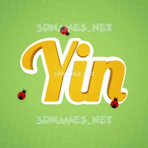 yin in Ladybugs style - 3D name wallpaper yin in Ladybugs style - 3D name wallpaper
