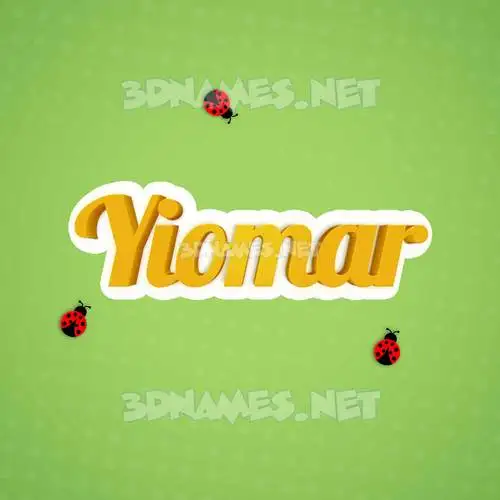 yiomar in Ladybugs style - 3D name wallpaper