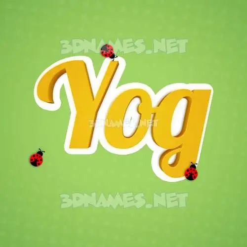 yog in Ladybugs style - 3D name wallpaper
