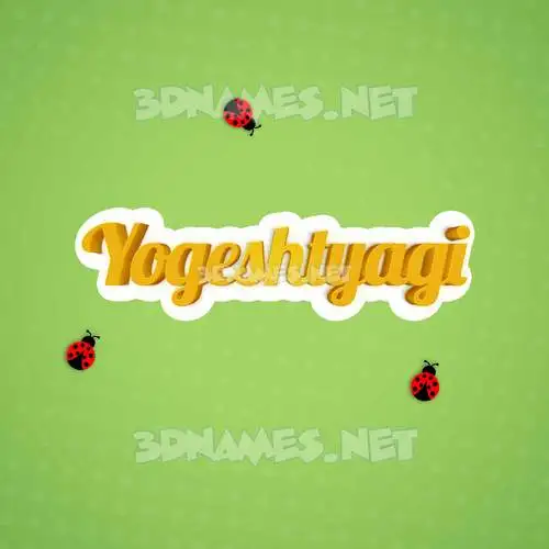yogeshtyagi in Ladybugs style - 3D name wallpaper