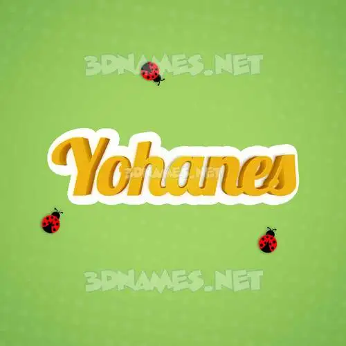 yohanes in Ladybugs style - 3D name wallpaper