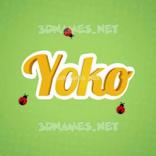 yoko in Ladybugs style - 3D name wallpaper