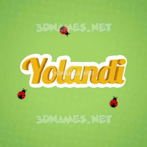 yolandi in Ladybugs style - 3D name wallpaper