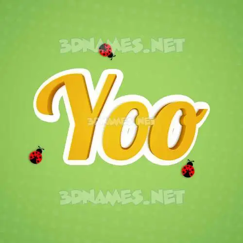 yoo in Ladybugs style - 3D name wallpaper yoo in Ladybugs style - 3D name wallpaper