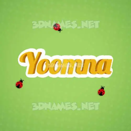 yoomna in Ladybugs style - 3D name wallpaper