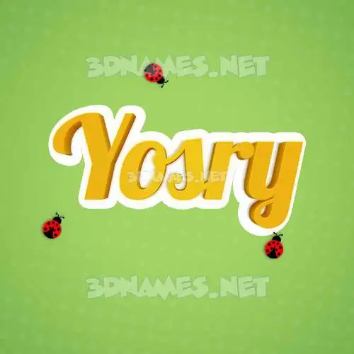 yosry in Ladybugs style - 3D name wallpaper yosry in Ladybugs style - 3D name wallpaper