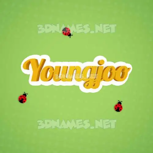 youngjoo in Ladybugs style - 3D name wallpaper