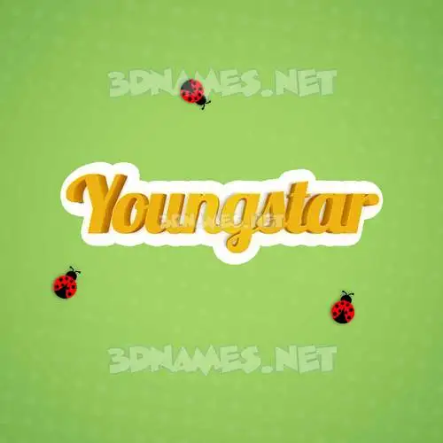 youngstar in Ladybugs style - 3D name wallpaper youngstar in Ladybugs style - 3D name wallpaper