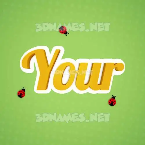 your in Ladybugs style - 3D name wallpaper your in Ladybugs style - 3D name wallpaper