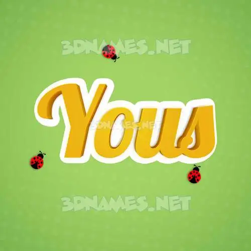 yous in Ladybugs style - 3D name wallpaper yous in Ladybugs style - 3D name wallpaper