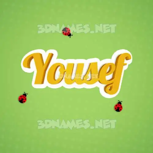 yousef in Ladybugs style - 3D name wallpaper yousef in Ladybugs style - 3D name wallpaper