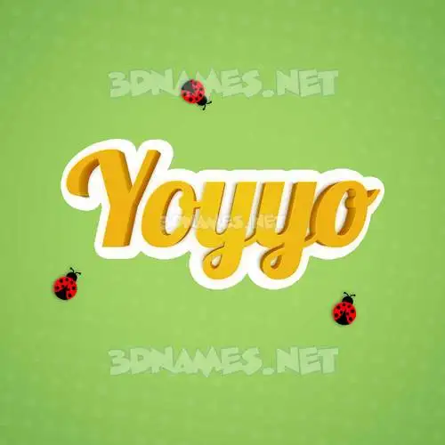 yoyyo in Ladybugs style - 3D name wallpaper yoyyo in Ladybugs style - 3D name wallpaper