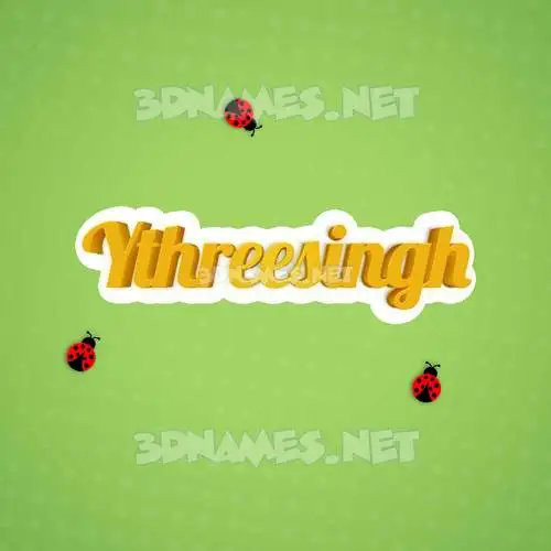 ythreesingh in Ladybugs style - 3D name wallpaper