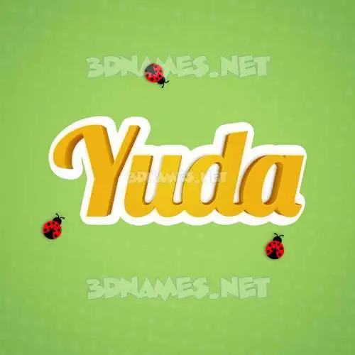 yuda in Ladybugs style - 3D name wallpaper yuda in Ladybugs style - 3D name wallpaper