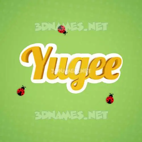 yugee in Ladybugs style - 3D name wallpaper yugee in Ladybugs style - 3D name wallpaper