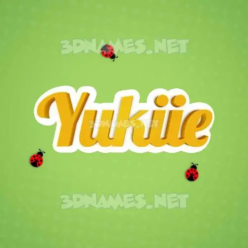 yukiie in Ladybugs style - 3D name wallpaper