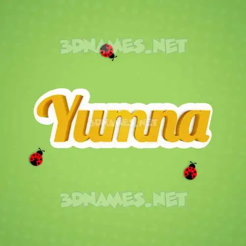 yumna in Ladybugs style - 3D name wallpaper