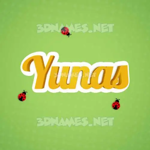 yunas in Ladybugs style - 3D name wallpaper