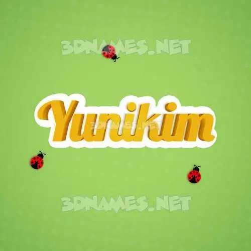 yunikim in Ladybugs style - 3D name wallpaper yunikim in Ladybugs style - 3D name wallpaper