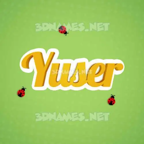 yuser in Ladybugs style - 3D name wallpaper yuser in Ladybugs style - 3D name wallpaper