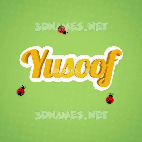 yusoof in Ladybugs style - 3D name wallpaper