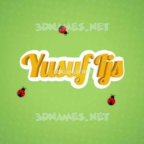 yusuf ijs in Ladybugs style - 3D name wallpaper yusuf ijs in Ladybugs style - 3D name wallpaper