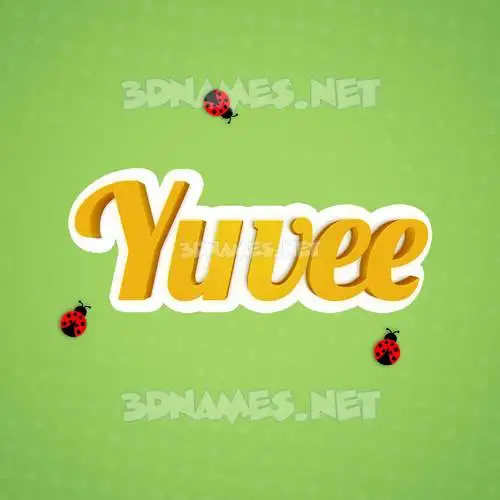 yuvee in Ladybugs style - 3D name wallpaper yuvee in Ladybugs style - 3D name wallpaper