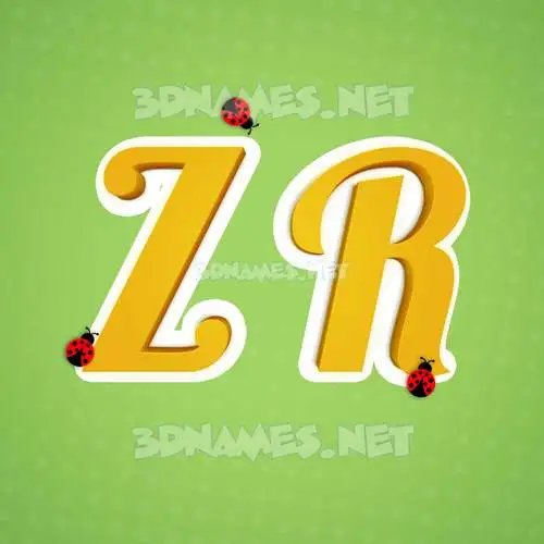 z r in Ladybugs style - 3D name wallpaper z r in Ladybugs style - 3D name wallpaper