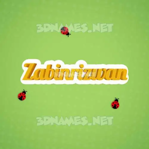 zabinrizwan in Ladybugs style - 3D name wallpaper zabinrizwan in Ladybugs style - 3D name wallpaper