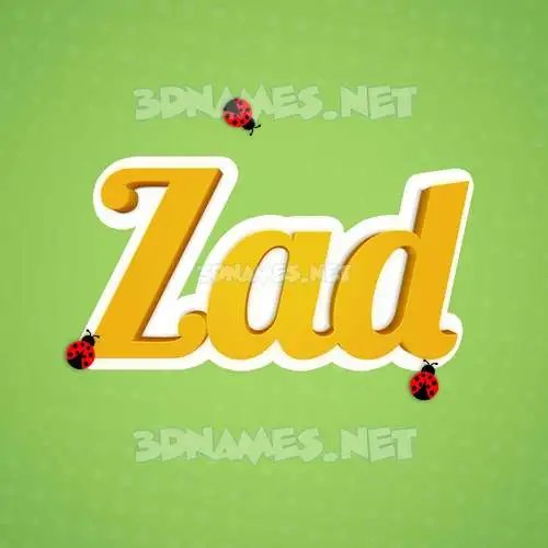 zad in Ladybugs style - 3D name wallpaper zad in Ladybugs style - 3D name wallpaper