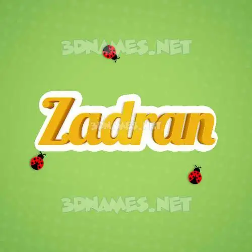 zadran in Ladybugs style - 3D name wallpaper