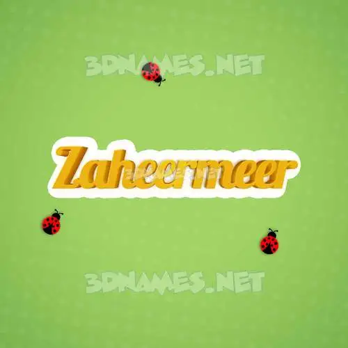 zaheermeer in Ladybugs style - 3D name wallpaper zaheermeer in Ladybugs style - 3D name wallpaper