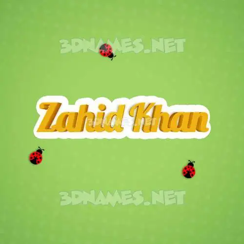 zahid khan in Ladybugs style - 3D name wallpaper zahid khan in Ladybugs style - 3D name wallpaper