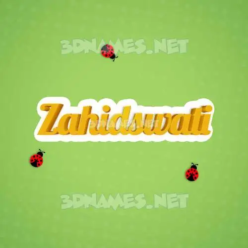 zahidswati in Ladybugs style - 3D name wallpaper zahidswati in Ladybugs style - 3D name wallpaper