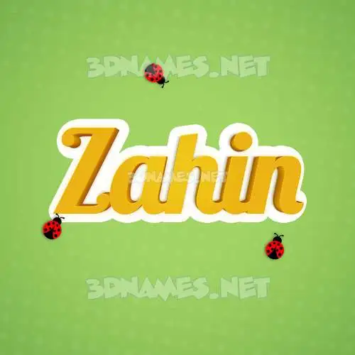 zahin in Ladybugs style - 3D name wallpaper