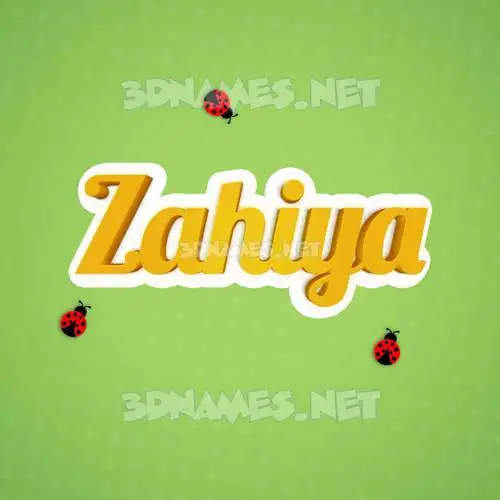 zahiya in Ladybugs style - 3D name wallpaper